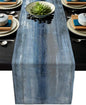 Blue Grey Table Runners Modern Art Farmhouse Linen Table Runners Dresser by AILUER