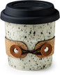 To Go Coffee Mug Porcelain, Travel Coffee Tumbler, Spill Proof | 8.5oz Ceramic by Cormomu