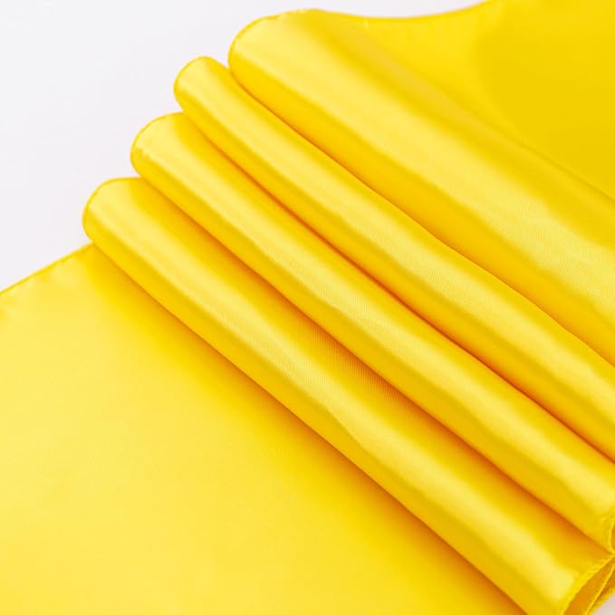 Pack of 10 Satin Yellow Table Runners 12 x 108 Inches - Image 5