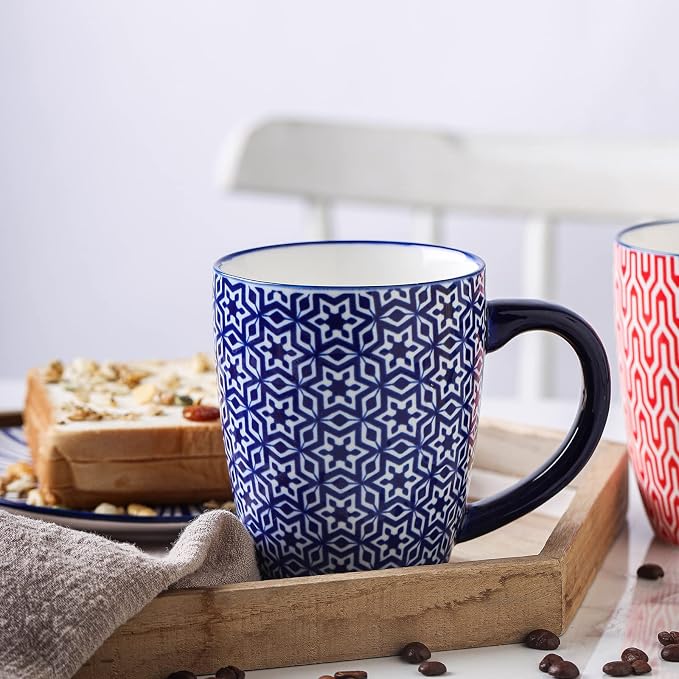 Selamica 16 oz Ceramic Coffee Mugs Set of 6, Ceramic Tea Cup - Image 6