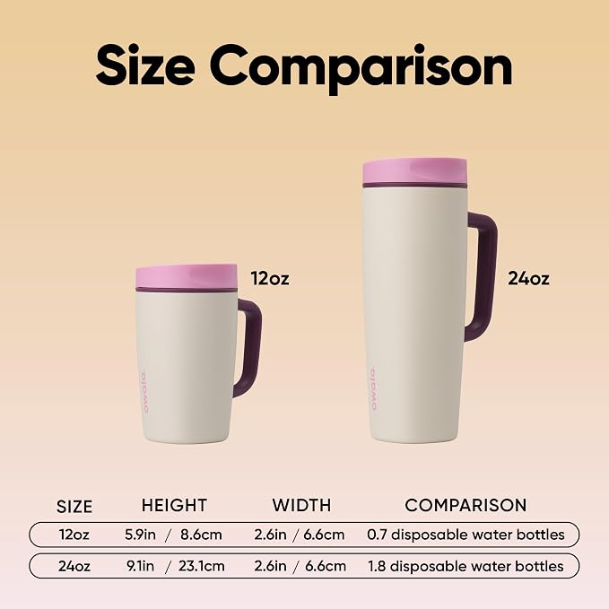 Owala SmoothSip Slider Stainless Steel Insulated Travel Mug - Image 6