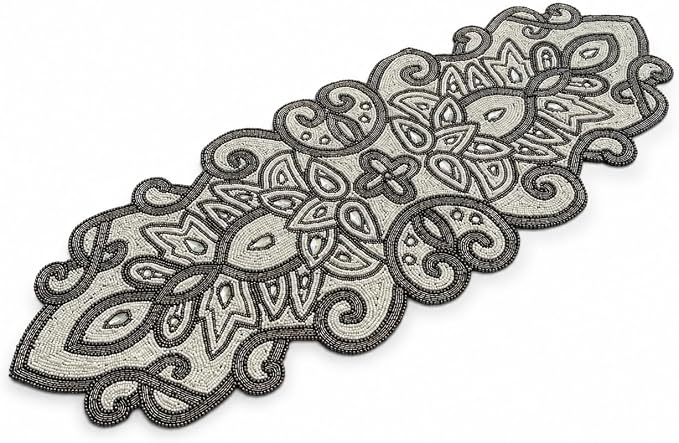 Handmade Beaded Table Runner 13 x 36 Inch - Image 9