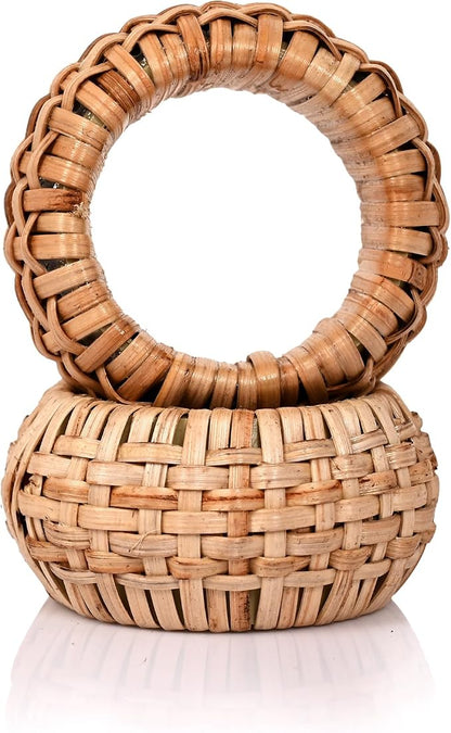 Natural Cane Napkin Rings Set of 6, Handwoven Table Decor, Bohemian Coastal - Image 8