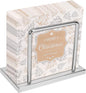 Livabber Napkin Holder, Metal Napkin Storage Modern Freestanding Tissue Paper Dispenser for Table Kitchen Countertop (Metal Base, Chrome)