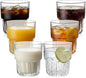 6 Pack Stackable Drinking Glasses 8.8 oz Clear Glass Cups by Yiyiring