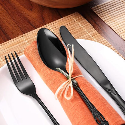 Black Silverware Royal Flatware Set - Image 7