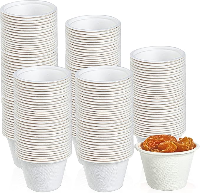ECOLipak 200 Pack 4 oz Compostable Portion Cups, Biodegradable Souffle Cups | by ECOLipak