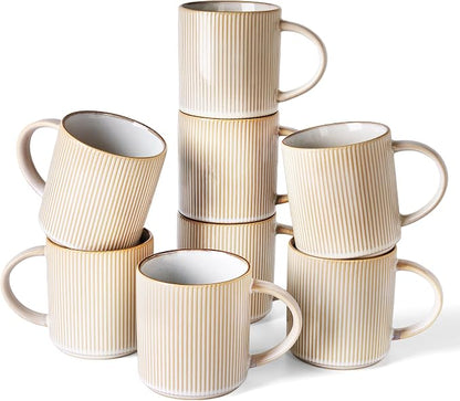 famiware Coffee Mug Set for 8, Star 16 oz Catering Mugs Cup Set by Famiware
