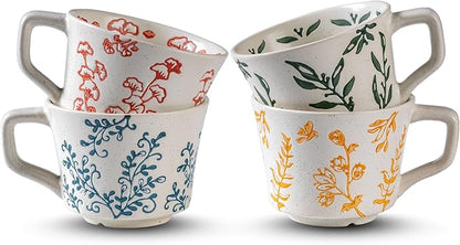 Ceramic Mugs 11 oz Unique Luxurious Cups Set of 4, Mug - Image 8