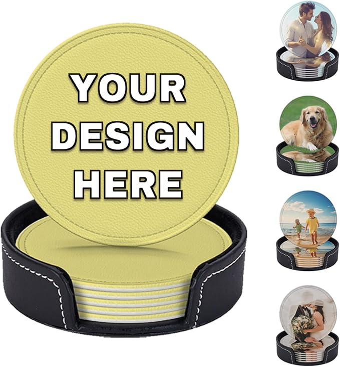 Custom Drink Coasters Set of 6 by YHPHRTA