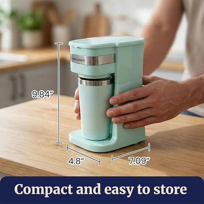 Elite Gourmet EHC113M Personal Single-Serve Compact Coffee Maker, Mint | - Image 3