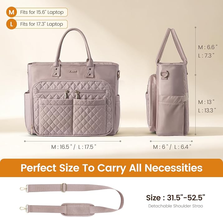 LOVEVOOK Tote Bag for Women, Teacher Nurse Work Laptop Bag, Quilted Bible - Image 5