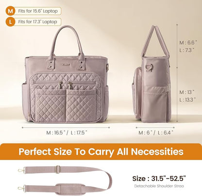 LOVEVOOK Tote Bag for Women, Teacher Nurse Work Laptop Bag, Quilted Bible - Image 5