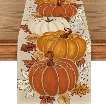 Artoid Mode 210 GSM Fall Table Runner 13x36 Inch Home Party Decor | Orange by ArtoidMode