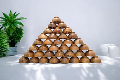set of 36 Acacia wood small bowls | 3.25 x 2 inches 4 fl oz capcacity | Use - Image 5
