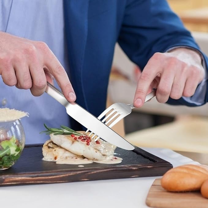 LIANYU 30-Piece 18/10 Flatware Set - Image 7