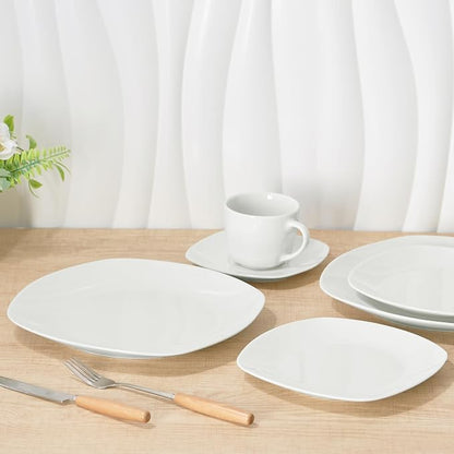 10" Square Dinner Plates Set of 4, Appetizer & Dessert, Dishwasher Safe - Image 7