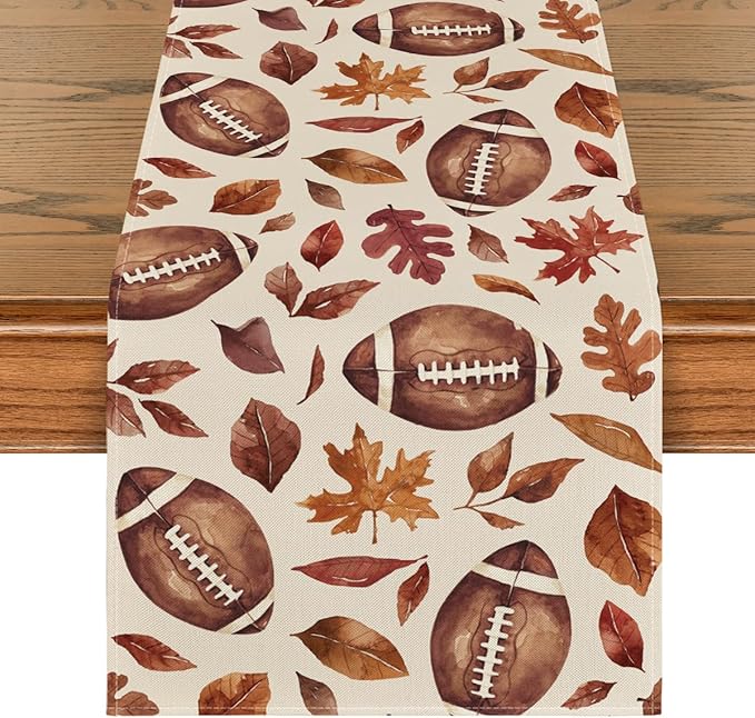 Artoid Mode 210 GSM Fall Table Runner 13x48 Inch Home Party Decor | Rugby Maple by ArtoidMode
