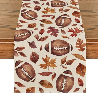 Artoid Mode 210 GSM Fall Table Runner 13x90 Inch Home Party Decor | Rugby Maple by ArtoidMode