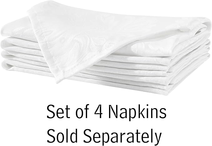 Newbridge Barcelona Luxury Damask Fabric Napkins, 100% Polyester, No Iron - Image 2