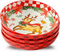 glowworm Pasta Bowls, 38 Oz Ceramic Salad Bowls Set of 4, Serving Bowls for Ramen, Fruit, Dishwasher & Microwave Safe