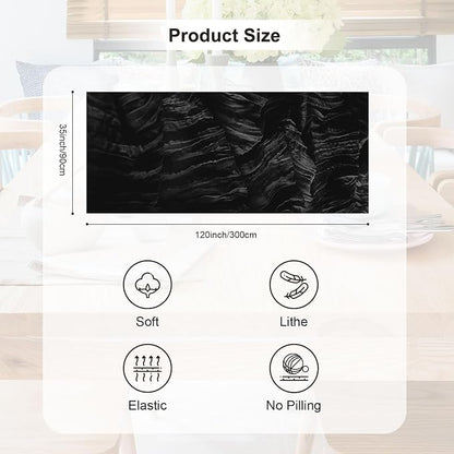 6 Pack Black Cheesecloth Table Runner 35x120 Inch 10Ft Rustic Gauze Cheese - Image 4