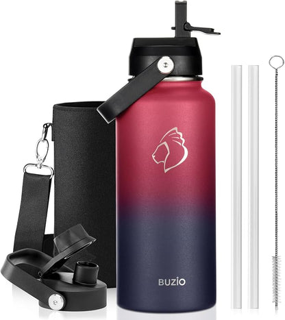 BUZIO Insulated Stainless Steel Water Bottle 32 oz by BUZIO