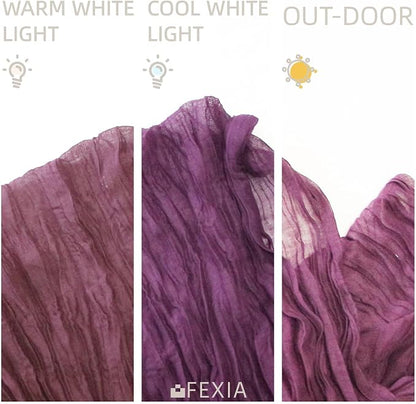 Purple Cheesecloth Table Runner Wedding Bridal Shower Home Boho Decor | 35x120 - Image 7