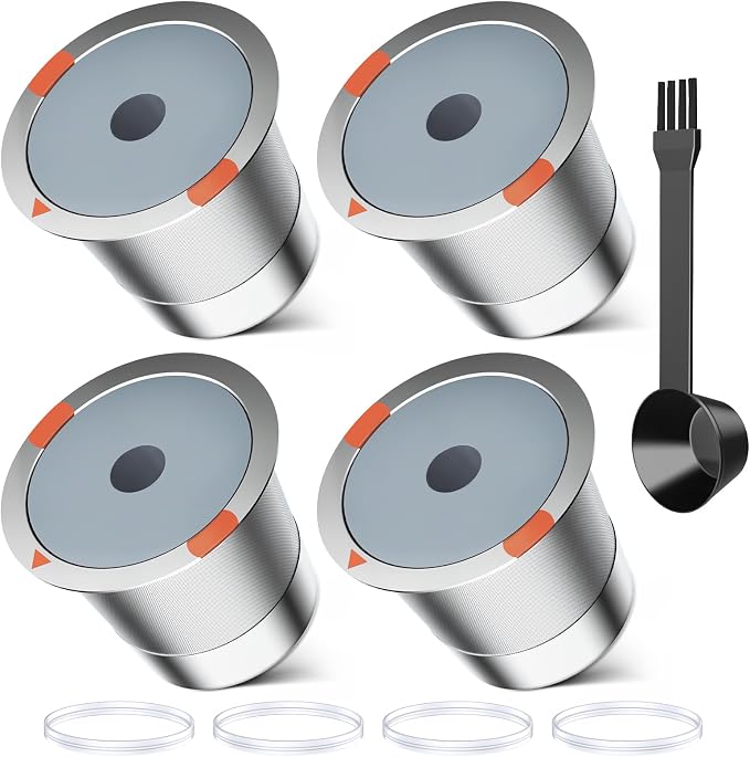 Reusable k Cups for keurig 2.0 1.0, Universal stainless steel Refillable k Cups by NOALTO