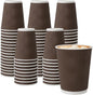 BYSNOW 150 Pack 12 oz Coffee Cups, Insulated Disposable Hot Paper Cups | by BYSNOW