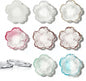 Glass Jewelry Dish, 8pcs Jewelry Tray Ring Dish, Flower Jewelry Dish for Necklace Bracelet Earring Holder, Home Decoration, Gifts for Girlfriend Daughter Mother,Mother's Day Gift (8PCS-Flower)