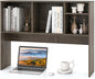 Tangkula Desktop Bookshelf, Countertop Storage Hutch with 4 Shelves for Computer Desk, Desktop 2-Tier Display Rack, Multipurpose Wood Desk Hutch Storage Organizer for Dorm Office Home