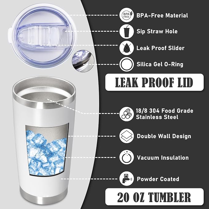 20oz Tumbler Insulated Coffee Tumblers - Image 3