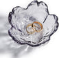 Cherry Blossom Glass Ring Holder Dish, Decorative Jewelry Trinket Rings Earrings Keys Storage Organizer Tray(Gray)