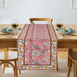 Candy Pink Hand Block Print 100% Cotton Reusable Table Runner 16" X 70" Inches by Ridhi