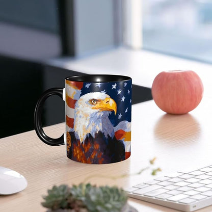 Yrebyou Eagle USA Flag Coffee Mug 11oz Ceramic Cup - Image 6