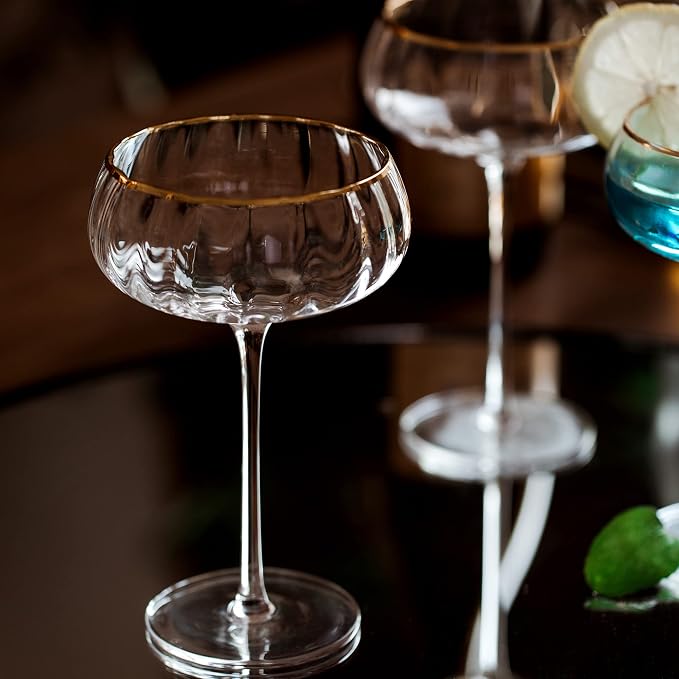 Lysenn Vintage Coupe Glasses Set of 4 - Image 2