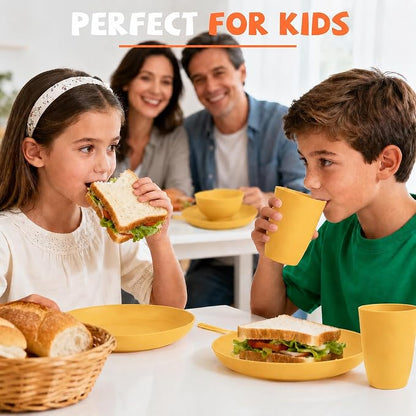 20 Piece Wheat Straw Dinnerware Sets - Image 6