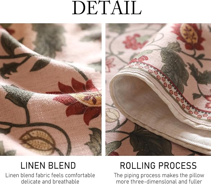 Designer Vintage Linen Long Table Runner, Floral Leave Pattern, Dining Table - Image 6