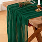 Cheesecloth Table Runner, 120 Inch 10 FT, Emerald Green | 1 Pack, 35x120 Inches by Mkobon