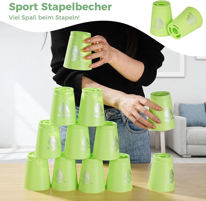 yeesport 48 Sport Stacking Cups Red/Blue/Green/Black Game - Image 2