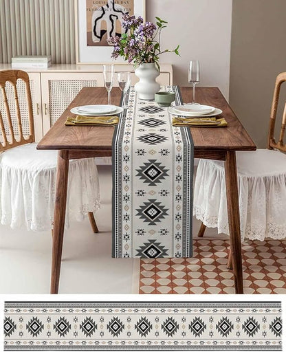 Boho Table Runners 36 Inches Long, Abstract Southwestern Kitchen Dining Tables - Image 6