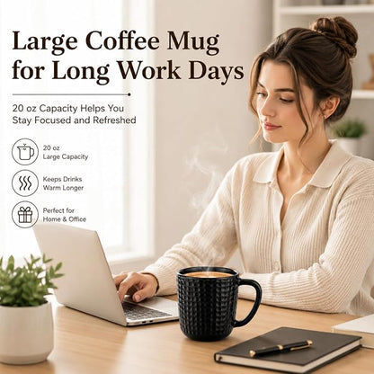 20 oz Ceramic Coffee Cup with Handle, Office and Home, Coffee Cup - Image 8