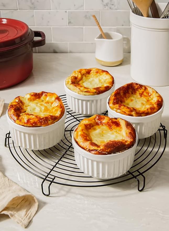 LE TAUCI Ramekins 8 OZ Oven Safe, Creme Brulee Ramekins, Pudding Custard Cups - Image 4