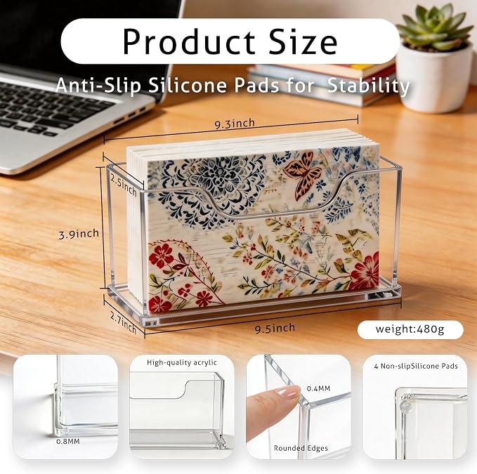 Napkin Holder, 4mm Thick Acrylic Guest Towel Holder - Image 2