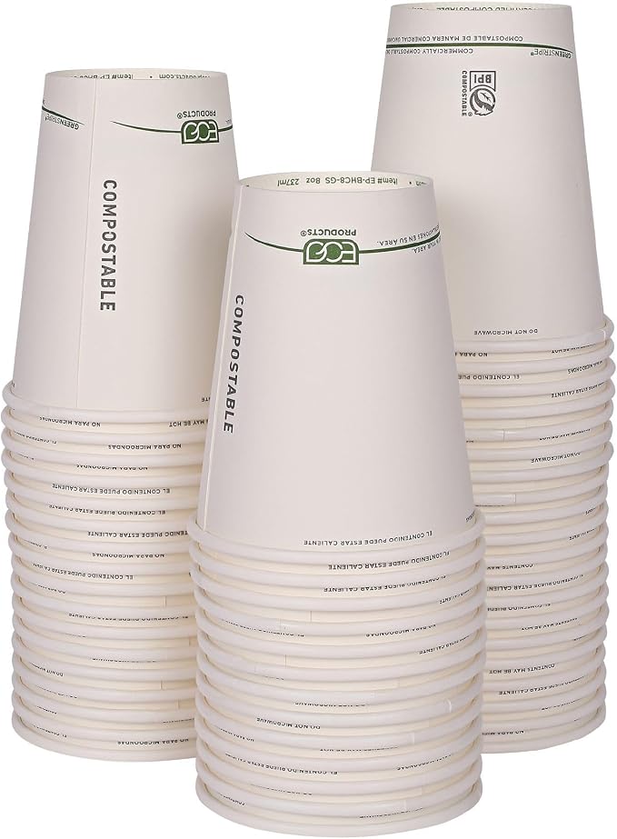 ECO PRODUCTS GreenStripe Disposable Paper Hot Cups, 8 oz - Image 7