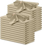 P Pothuiny 24 Pcs Beige Satin Napkins 17 x 17 Inch, Satin Cloth Napkins | by P+Pothuiny