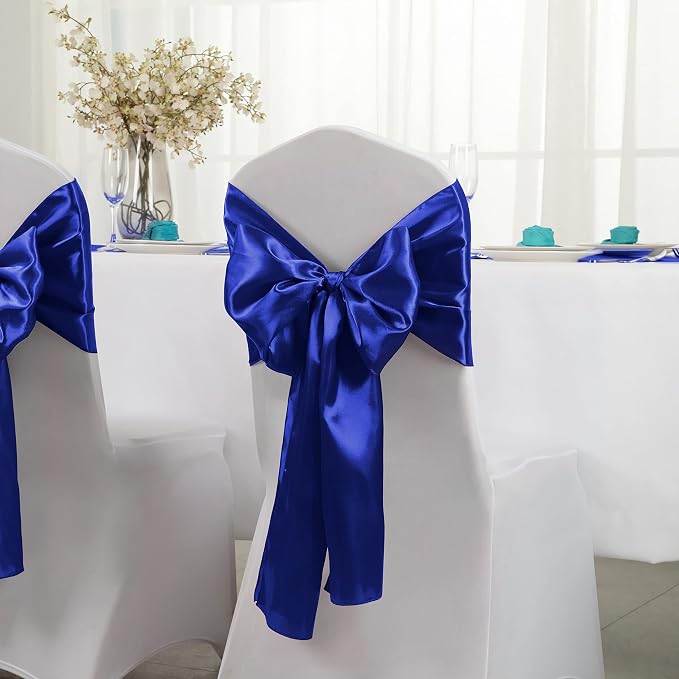 Horbaunal 2 Pack Royal Blue Satin Table Runner 12 x 108 Inch | Smooth Table - Image 3