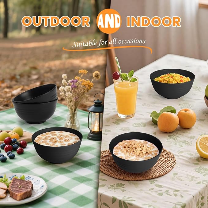 Cereal Bowl Set, Wheat Straw Bowls - Image 6