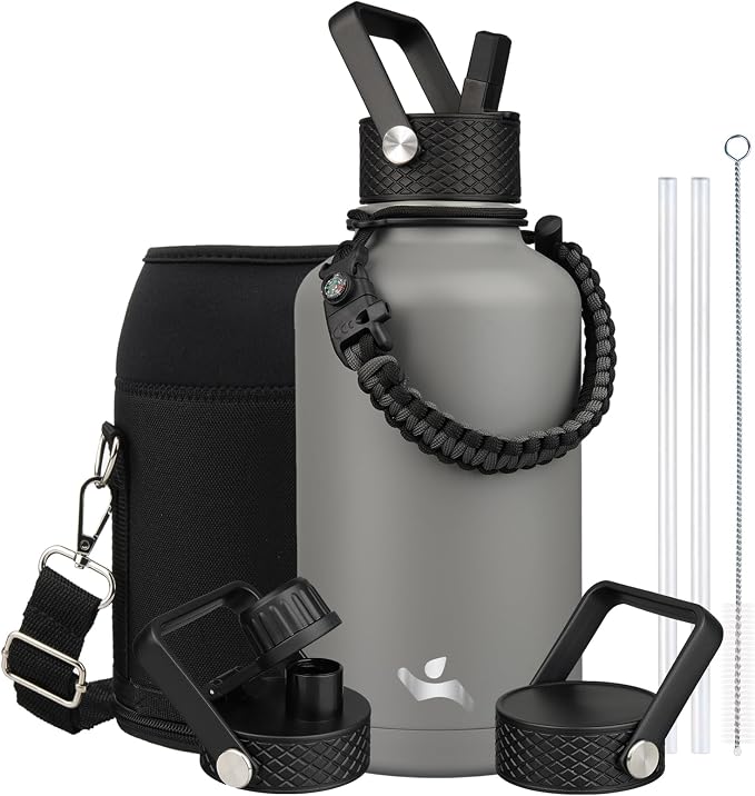 Konokyo 64 oz Insulated Stainless Steel Water Bottle Jug by Konokyo